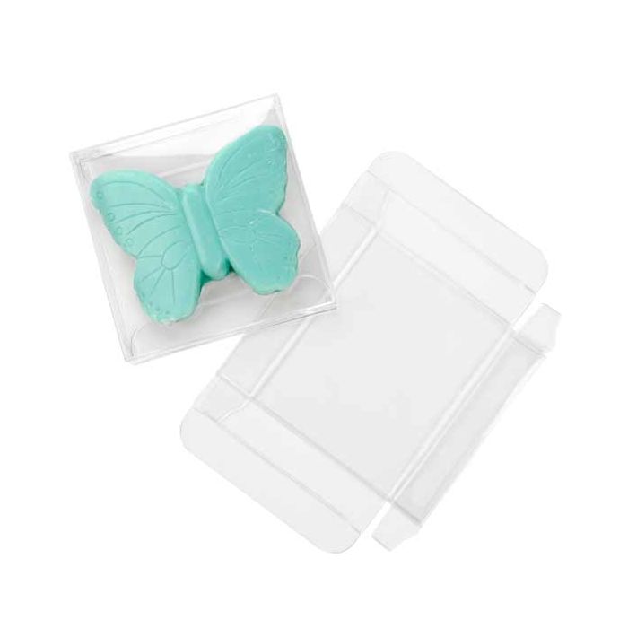 Plastic Gift Boxes for 4 Chocolates 7x1.4x6.8cm (25 pieces) [FPB276]