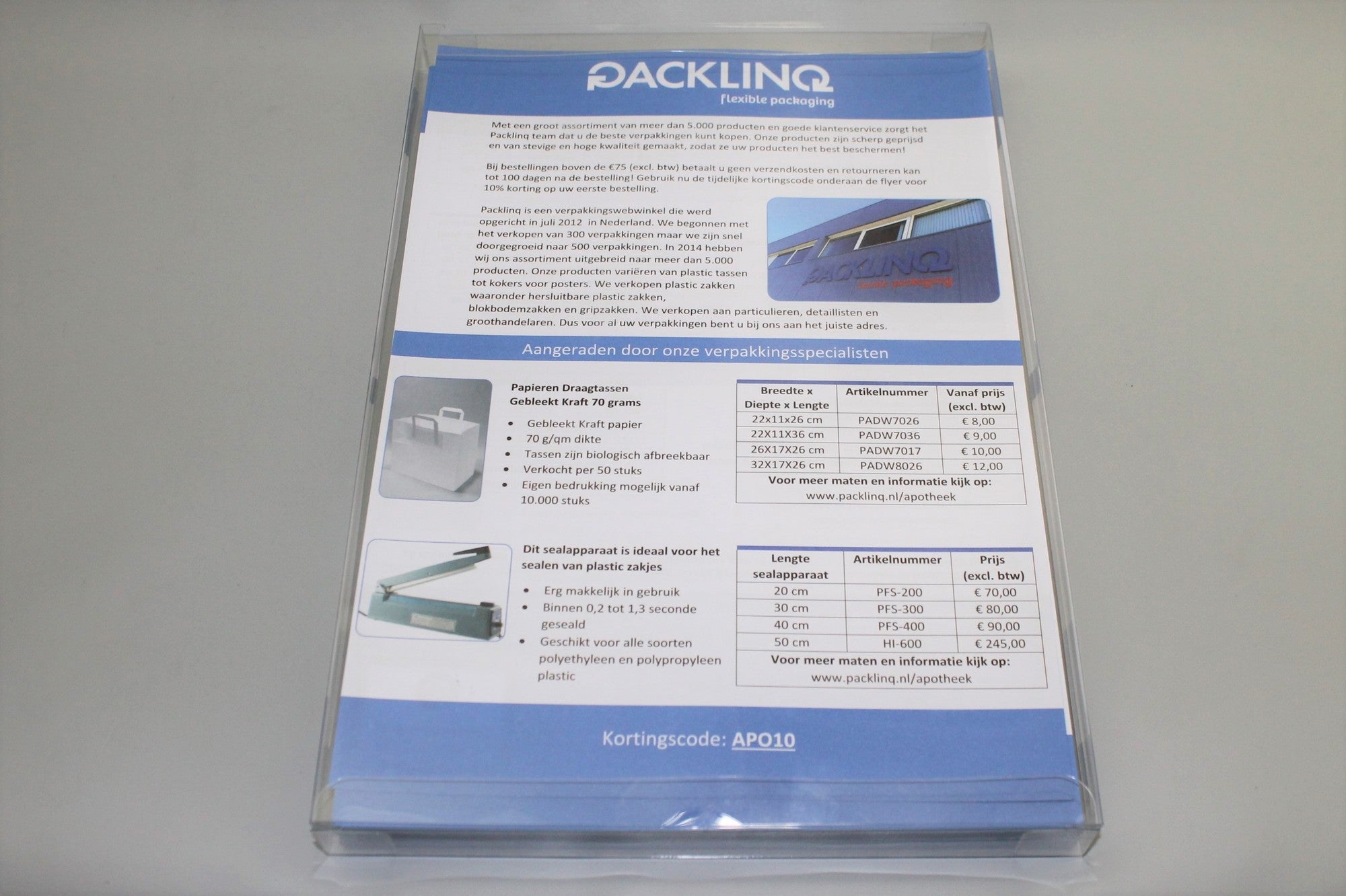 Plastic Gift Boxes A4 size 21.3x2.5x31cm Crystal Clear (25 pieces) [FPBA4]