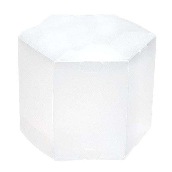 Frosted Hexagon Box 8.9 x 8.9 x 7.6cm (25 Pieces) [FS352F]