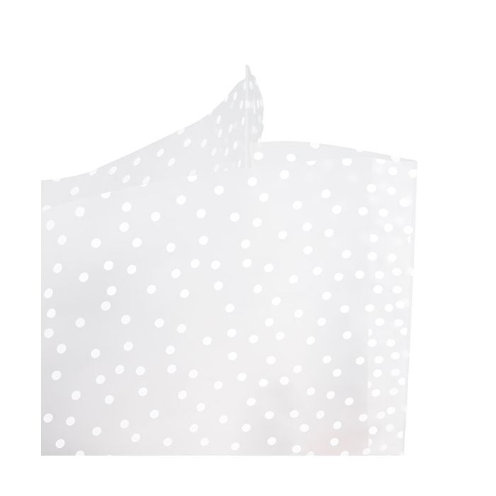Block Bottom Bags w/ Paper Insert Frosted Polka Dots 7x5.1x25.4 cm (100 pieces) [FFGPB17D]