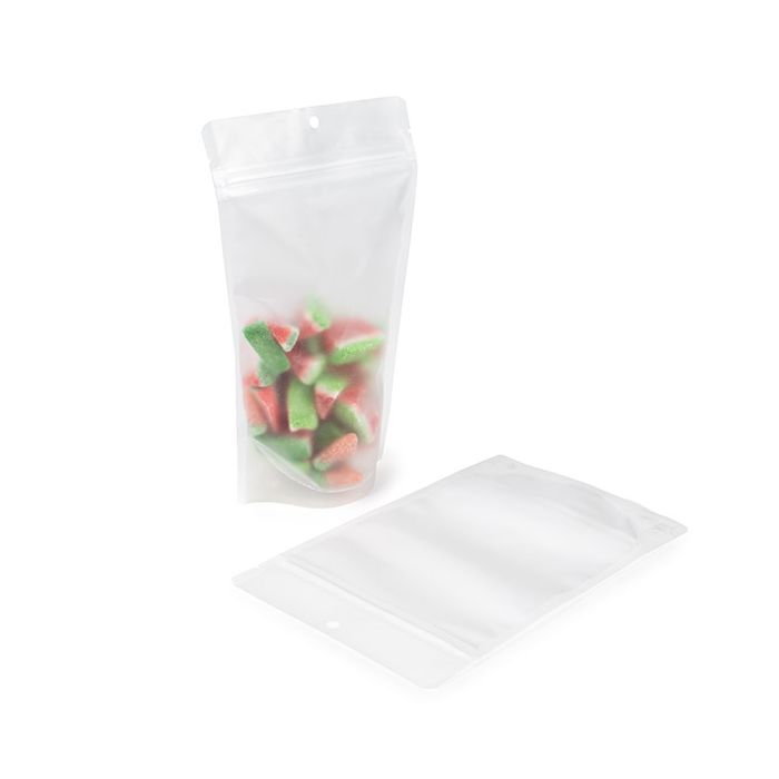Stand Up Pouch Frosted w/ RETAIN™ 13x7.9x20.6 cm (100 pieces) [ZBGERR3F]
