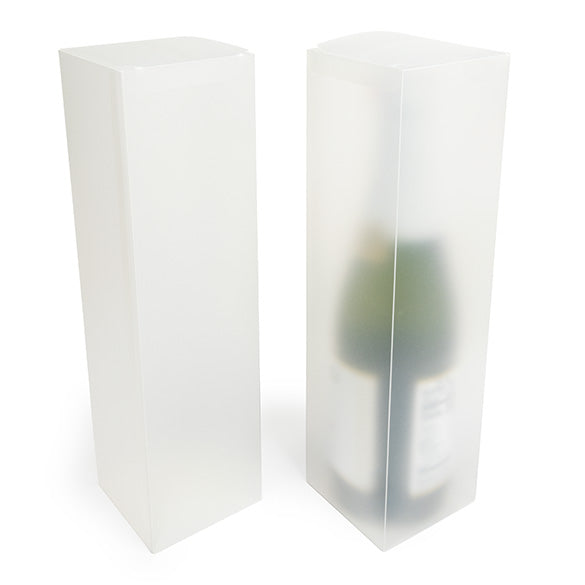 Plastic Gift Boxes for Bottles Frost 8x8x31cm (25 pieces) [PLBF176]