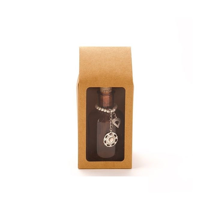 Kraft Gift Boxes with Window 8.9x8.9x21.6cm (25 pieces) [FS321]