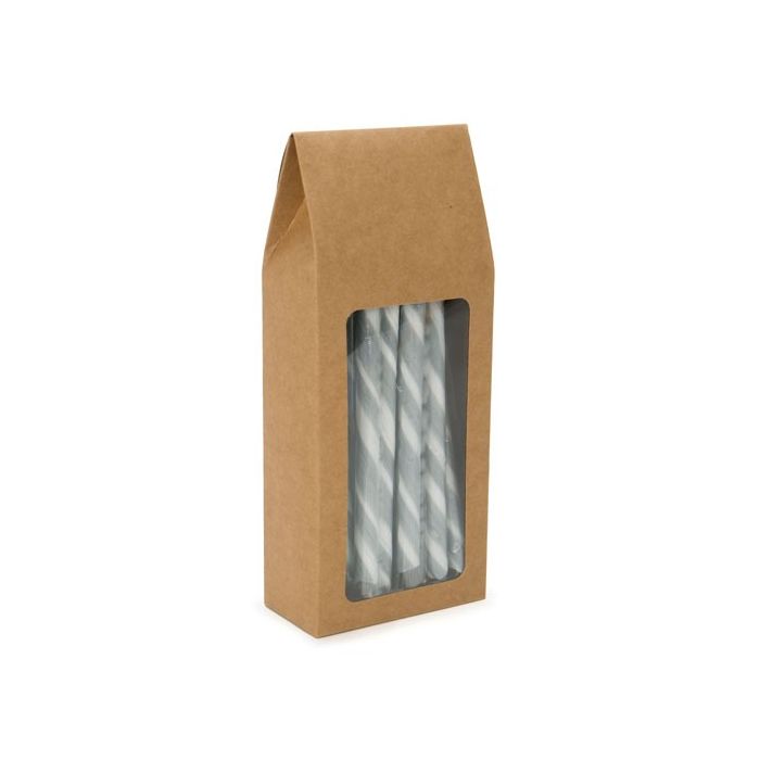 Kraft Gift Boxes with Window 9x4.5x21.5cm (25 pieces) [FS328]