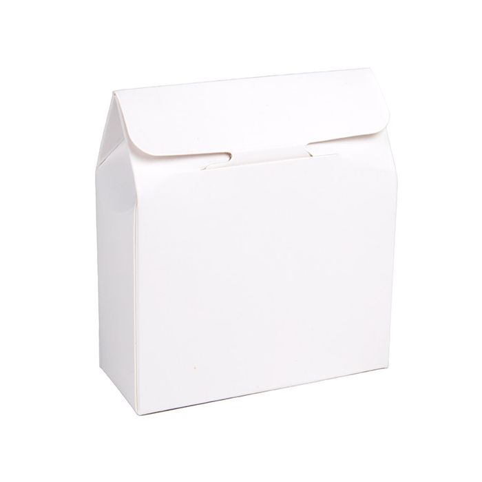Kraft Gift Boxes White with Heart Window 8,9x3,8x10,2 cm (25 pieces) [FS342]