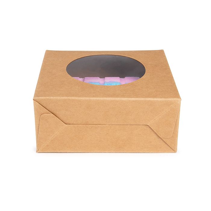 Kraft Gift Boxes with Circle Window 10,5x4,4x13,3 cm (25 pieces) [FS346]