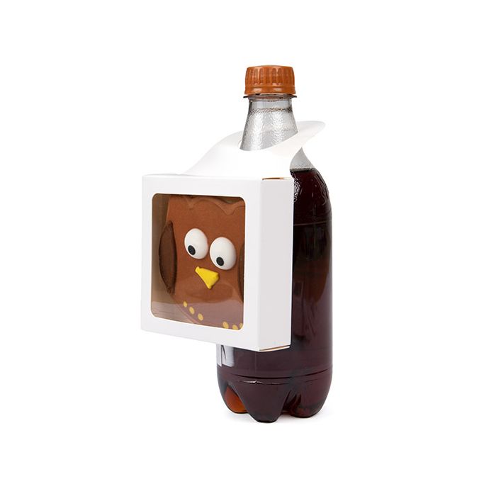 White Kraft Box With Window 9,2x2,9x9,2 cm (25 pieces) [FS356W]