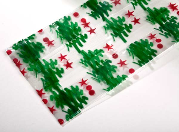 Printed Bags Christmas Trees 10.2x6.4x24.1cm with side gusset (100 pieces) [G4CTR]