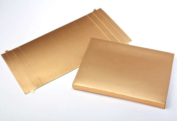 Kraft Gift Boxes Gold 11.4x2.5x15.2cm (25 pieces) [GD17]