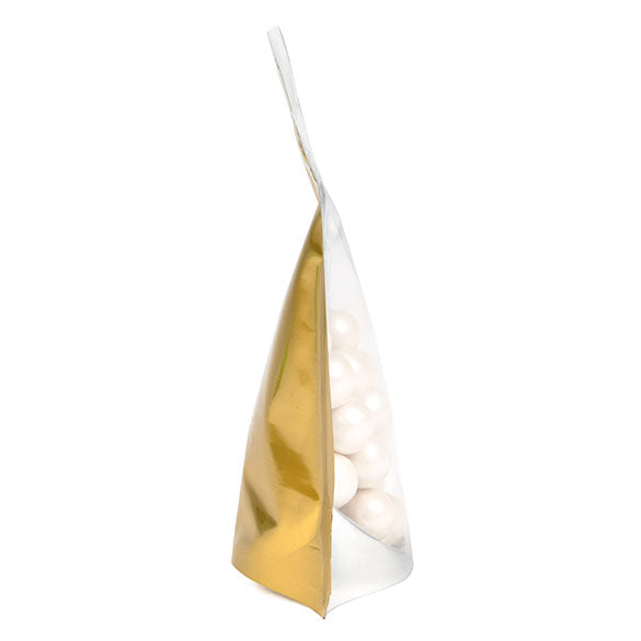 Stand Up Pouches Transparent/Gold 10x6x15cm | 57 grams (100 pieces) [ZBGG2]