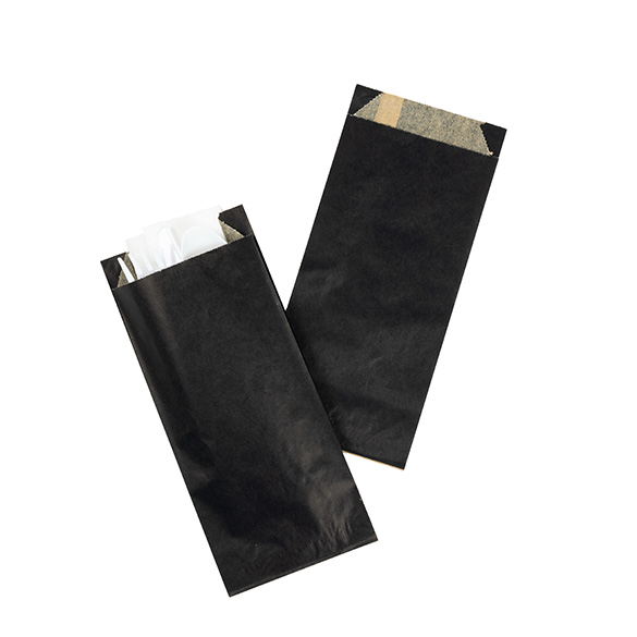 Black Grease Resistant Bags 8,9x2,9x19,7cm (100 pcs) [GPB1B]