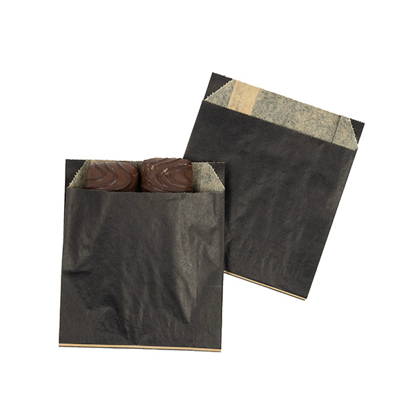 Black Grease Resistant Bags 10,2x2,9x11,4cm (100 pcs) [GPB2B]