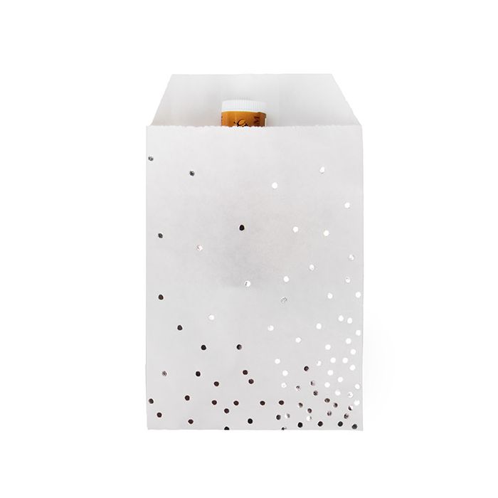 Paper Bags White with Silver Dots 7,6x12,7 cm (100 pieces) [GPB35SD]