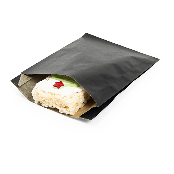 Black Grease Resistant Bags 12,1x2,9x17,1cm (100 pcs) [GPB3B]