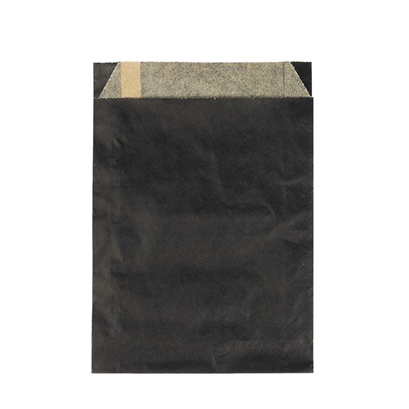 Black Grease Resistant Bags 12,1x2,9x17,1cm (100 pcs) [GPB3B]
