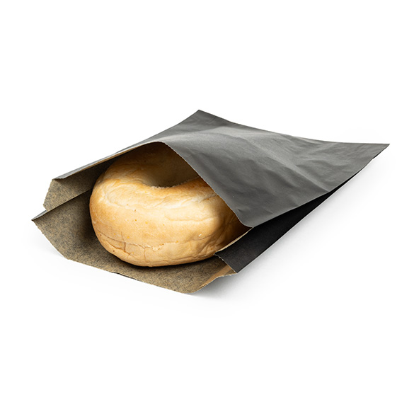 Black Grease Resistant Bags 14x2,9x19,1cm (100 pcs) [GPB4B]