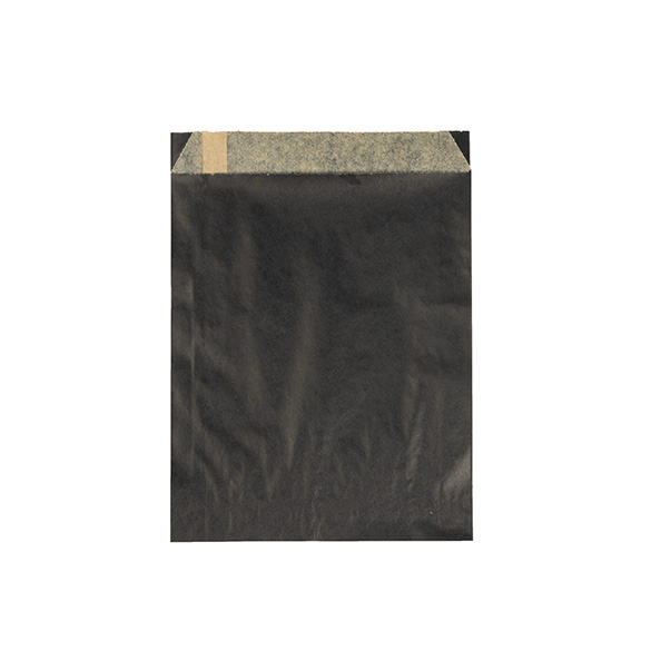 Black Grease Resistant Bags 14x2,9x19,1cm (100 pcs) [GPB4B]