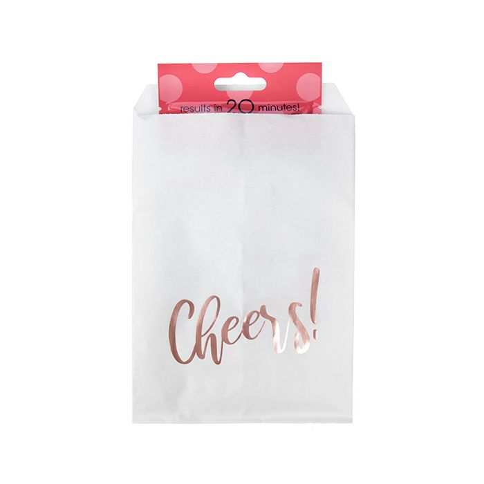 Paper Bags White with Rose Gold Cheers 12,7x20,3 cm (100 pieces) [GPB58RCH]