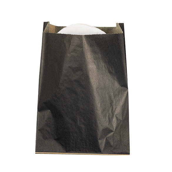 Black Grease Resistant Bags 17,1x2,7x22,9cm (100 pcs) [GPB6B]