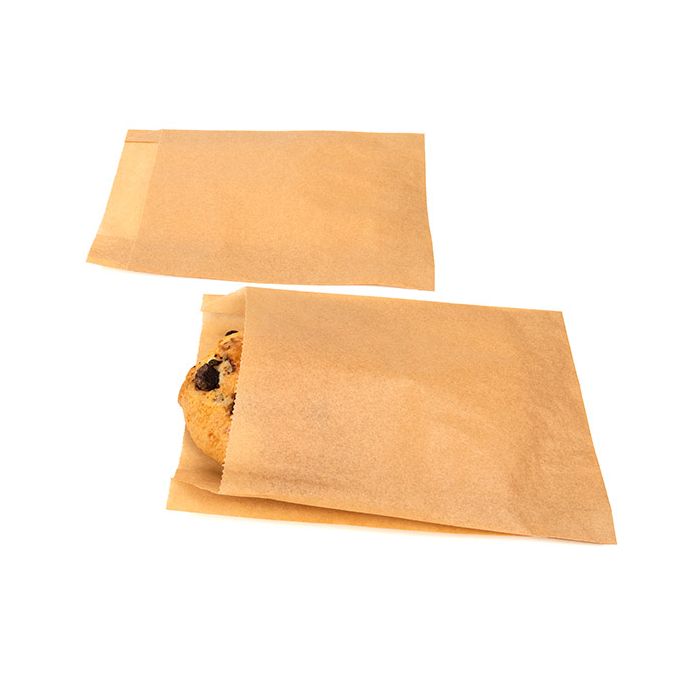Greaseproof Bags Kraft 11,4x2,9x17,1cm (100 Pieces) [GPB3K]