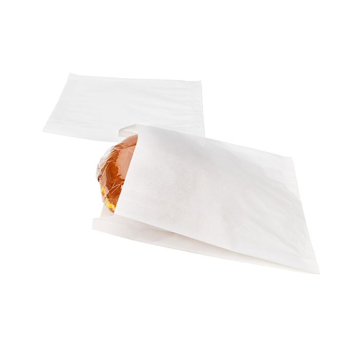 Greaseproof Bags White 17,1x2,9x22,9cm (100 Pieces) [GPB6W]