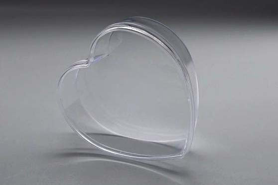 Plastic Transparent Heart 14cm (25 pieces) [PEP-0708138]