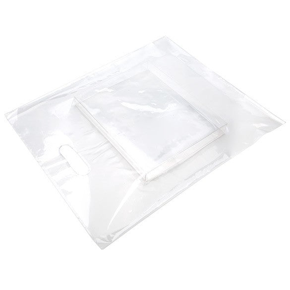 Plastic Carrier Bags Clear 38.1x45.7cm 60 micron LDPE (100 pieces) [H1518CL1]