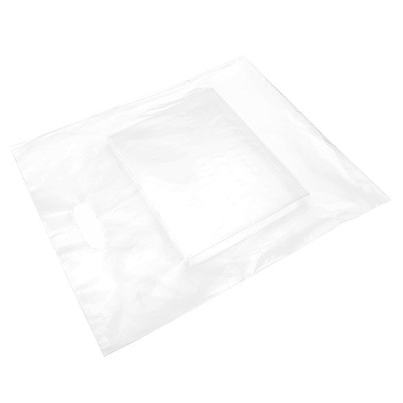 Plastic Carrier Bags Frost 38.1x45.7cm 60 micron LDPE (100 pieces) [H1518FT1]