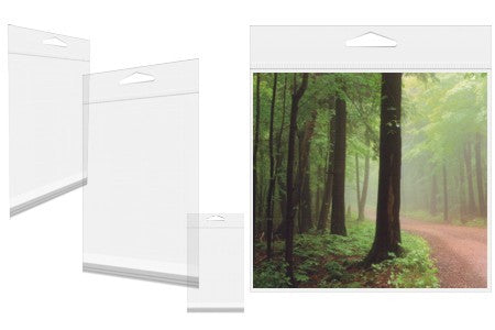Headerbags 8.1x15.4cm Reclosable and Crystal Clear (100 pieces) [HB3X6S]