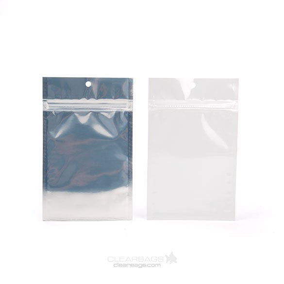 Grip Seal Bags Transparent/White 9x12.5cm (100 pieces) [HZBB4CW]