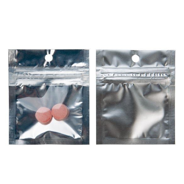 Grip Seal Bags Transparent/Silver 5x5cm (100 pieces) [HZBB9S]