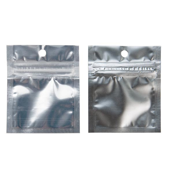 Grip Seal Bags Transparent/Silver 5x5cm (100 pieces) [HZBB9S]