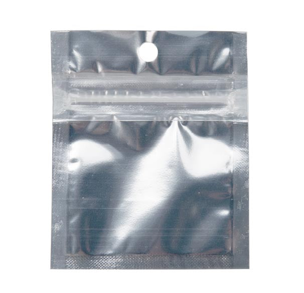 Grip Seal Bags Transparent/Silver 5x5cm (100 pieces) [HZBB9S]