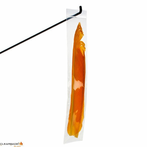 Grip Seal Bags with Hang hole 5x30.5cm Crystal Clear PP 50 micron (100 pieces) [ZR212]