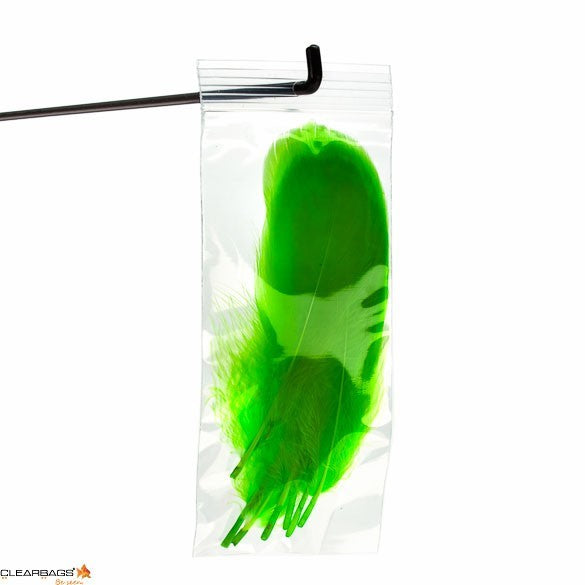 Grip Seal Bags with Hang hole 7.5x18cm Crystal Clear PP 50 micron (100 pieces) [ZR37]