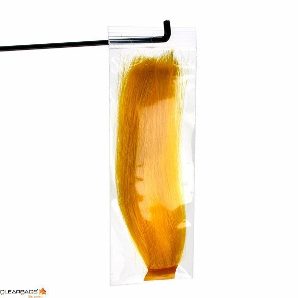 Grip Seal Bags with Hang hole 7.5x20.5cm Crystal Clear PP 50 micron (100 pieces) [ZR38]