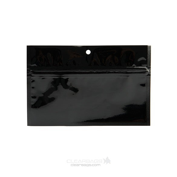 Grip Seal Bags Black 15x7cm Metallised (100 pieces) [HZBB2MB]