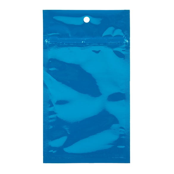 Grip Seal Bags Blue 7.5x11.5cm Metallised (100 pieces) [HZBB3MBL]