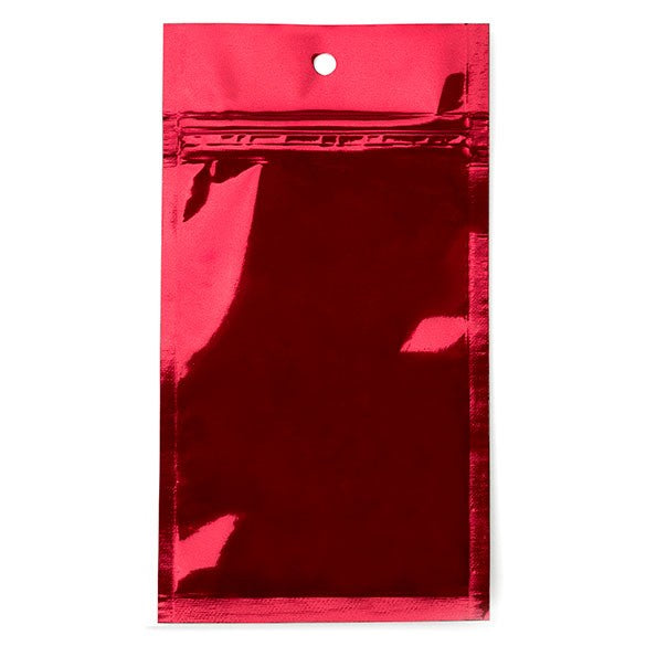 Grip Seal Bags Red 7.6x11.4cm Metallised (100 pieces) [HZBB3MR]