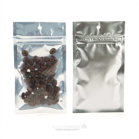 Grip Seal Bags Transparent/Silver 7.5x11.5cm (100 pieces) [HZBB3S]