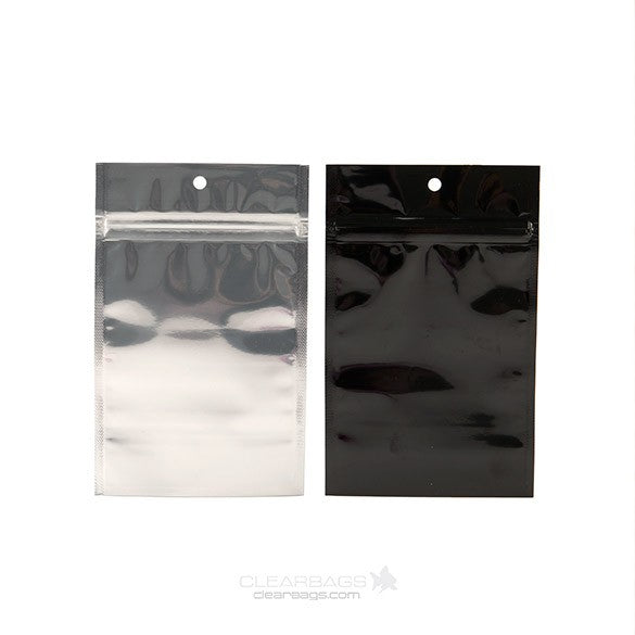 Grip Seal Bags Transparent/Black 9x12.5cm (100 pieces) [HZBB4CB]