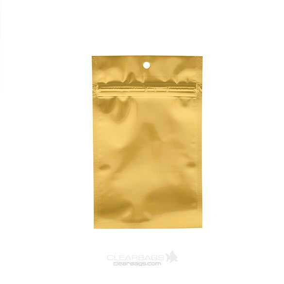 Grip Seal Bags Gold 9x12.5cm Metallised (100 pieces) [HZBB4MG]