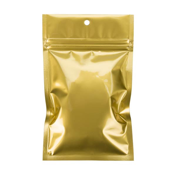 Grip Seal Bags Gold 9x12.5cm Metallised (100 pieces) [HZBB4MG]
