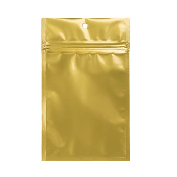 Grip Seal Bags Gold 9x12.5cm Metallised (100 pieces) [HZBB4MG]