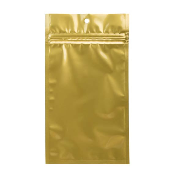 Grip Seal Bags Gold 10x16.5cm Metallised (100 pieces) [HZBB5MG]