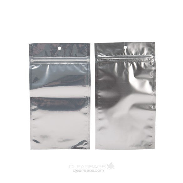 Grip Seal Bags Transparent/Silver 10x16.5cm (100 pieces) [HZBB5S]