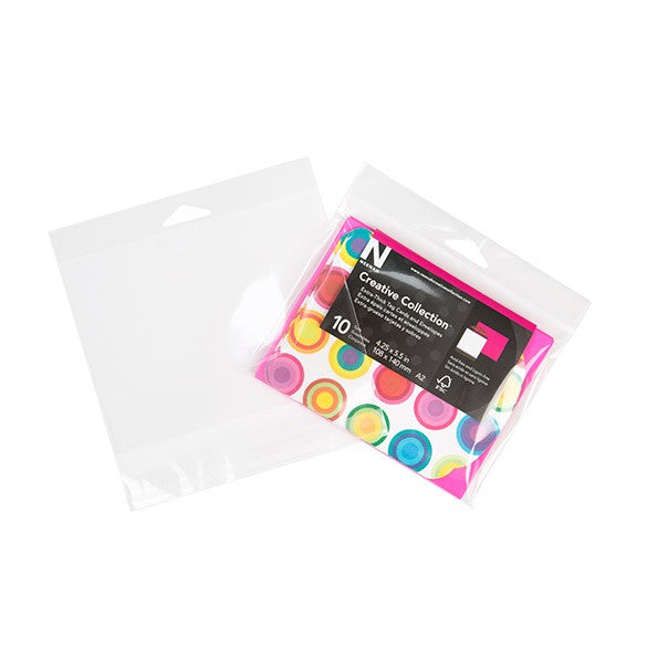 Headerbags 16.4x11.7cm Reclosable and Crystal Clear (100 pieces) [HB56S]