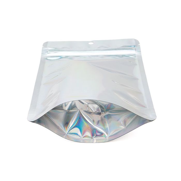 Stand Up Pouch Holographic 10.8x6x23.8 cm With Round Hanghole (25 pieces) [ZBGH1N]