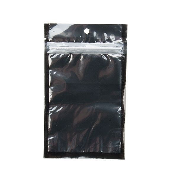 Grip Seal Bags Transparent/Black 9.2x12.7cm (100 pieces) [HZB4CB]