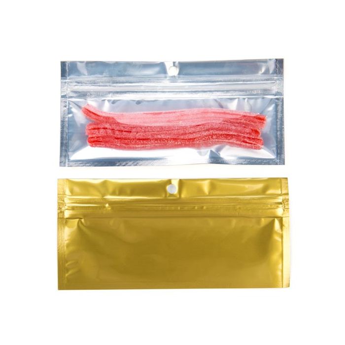 Grip Seal Bags Transparent/Gold 5x5cm (100 pieces) [HZBB9CG]